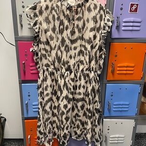 Hayden Monochrome Patterned Dress, XL